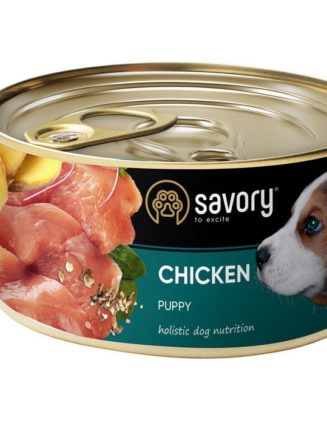 savory dog all breeds puppy chicken для щенков с курицей 200 г