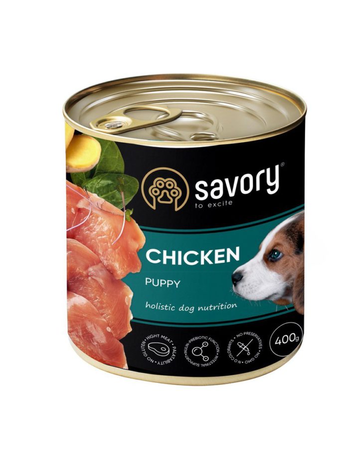 savory dog all breeds puppy chicken для щенков с курицей 400 г
