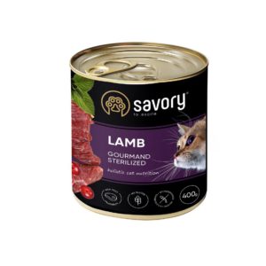 savory sterilised lamb для стерилизованных кошек с ягненком 400 г