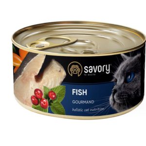 savory cat adult fish для кошек с рыбой 200 г