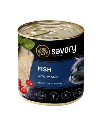 savory cat adult fish для кошек с рыбой 400 г