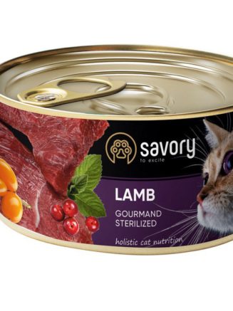 savory sterilised lamb для стерилизованных кошек с ягненком 100 г