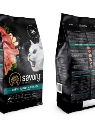 savory kitten chicken with turkey для котят с индейкой 400 г
