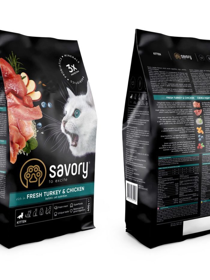 savory kitten chicken with turkey для котят с индейкой 400 г