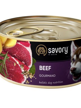 savory dog gourmand beef для собак с говядиной 200 г