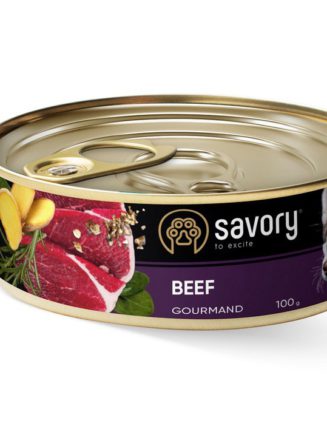 savory dog gourmand beef для собак с говядиной 100 г