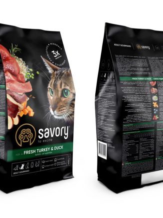savory fresh turkey & duck для кошек с индейкой и уткой 400 г