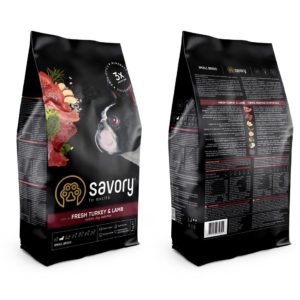 savory small breed turkey&lamb для собак малых пород с ягненком 1 кг