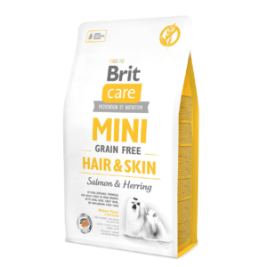 brit care mini grain free hair & skin для собак с лососем и сельдью 7 кг