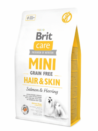 brit care mini grain free hair & skin для собак с лососем и сельдью 7 кг