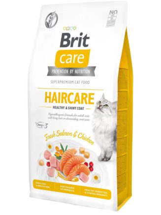 brit care gf haircare shiny coat для кошек c курицей и лососем 7 кг