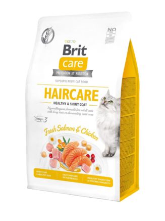 brit care gf haircare shiny coat для кошек c курицей и лососем 2 кг