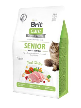 brit care gf senior weight control для пожилых кошек с курицей 2 кг