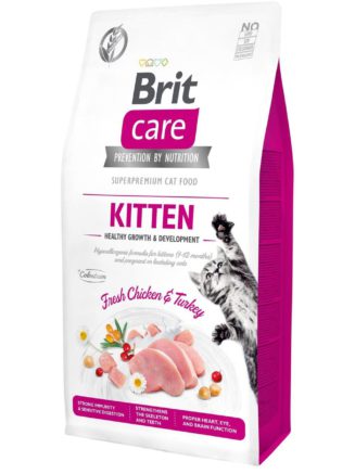 brit care gf kitten для котят с курицей и индейкой 7 кг