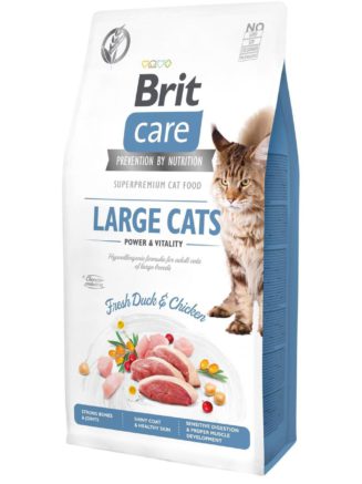 brit care gf large cats power vitality для кошек с уткой 7 кг