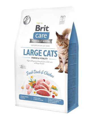 brit care gf large cats power vitality для кошек с уткой 400 г