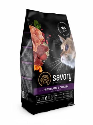 savory sterilised lamb chicken для стерилизованных кошек с ягненком 2 кг