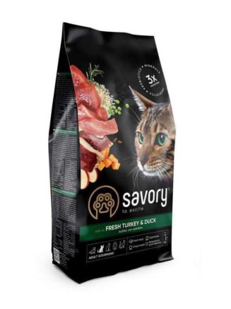savory fresh turkey & duck для кошек с индейкой и уткой 400 г