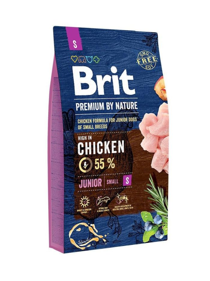 brit premium junior s small для собак с курицей 3 кг