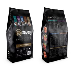 savory all breeds duck rabbit для собак с уткой и кроликом 3 кг