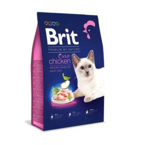 brit premium adult chicken для кошек с курицей 1.5 кг