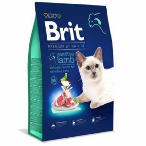 brit premium sensitive lamb для кошек с ягненком 300 г