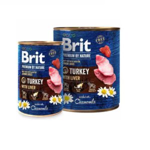 brit premium by nature turkey с индюшиной печенью для собак 400 г
