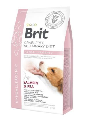 brit vd hypoallergenic dog для собак с лососем 12 кг