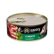 savory dog gourmand 4 meats для собак 4 мяса 100 г