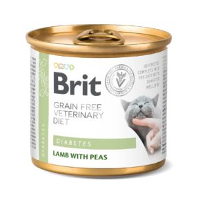 brit vd diabets cat cans для кошек с ягненком и горохом 200 г