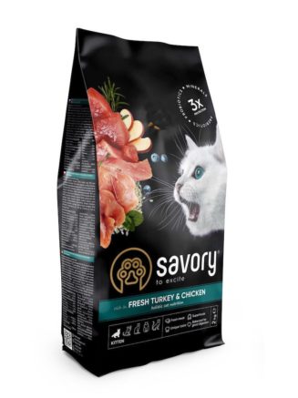 savory kitten chicken with turkey для котят с индейкой 2 кг