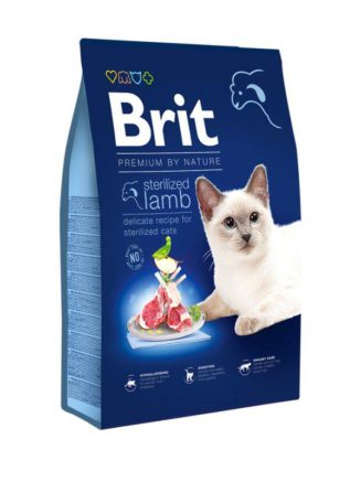 brit premium sterilized lamb для стерилизованных кошек с ягненком 300 г