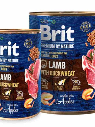 brit premium by nature lamb с ягненком и гречкой для собак 800 г