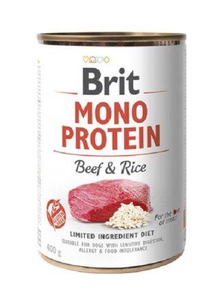 brit mono protein dog с говядиной и рисом 400 г