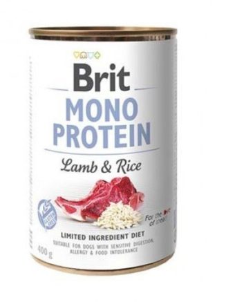 brit mono protein dog с ягненком и рисом 400 г