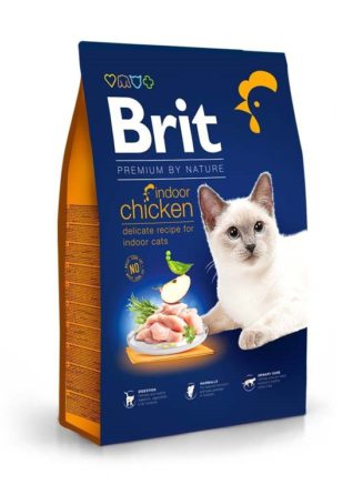 brit premium indoor chicken для кошек с курицей 300 г