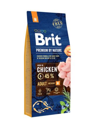 brit premium adult medium m для собак с курицей 1 кг