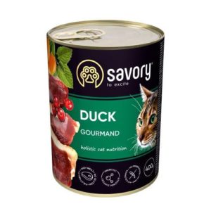 savory cat adult duck для кошек с уткой 400 г
