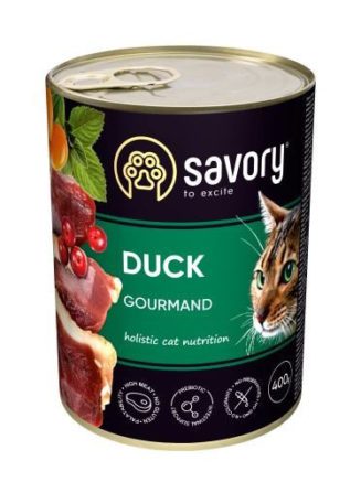 savory cat adult duck для кошек с уткой 400 г