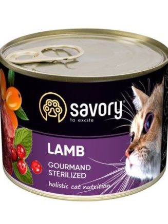 savory sterilised lamb для стерилизованных кошек с ягненком 200 г