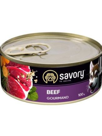 savory dog gourmand beef для собак с говядиной 100 г