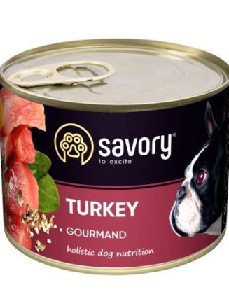 savory dog gourmand turkey для собак с индейкой 200 г
