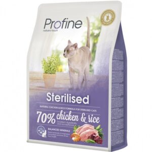 profine cat sterilised для стерилизованных кошек с курицей и рисом 2 кг