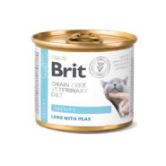 brit vd obesity cat cans для кошек с ягненком и горохом 200 г