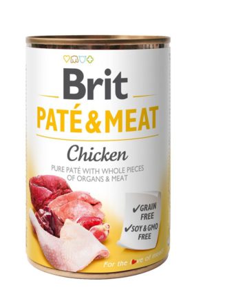 brit pate meat dog для собак паштет с курицей 400 г
