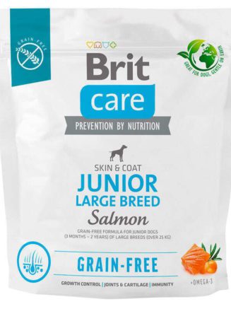 brit care gf junior large breed salmon and potato для щенков с лососем 1 кг