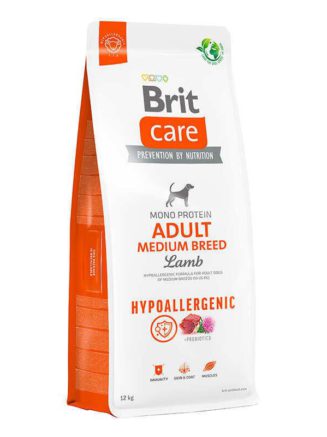 brit care medium hypoallergenic breed lamb для собак с ягненком 12 кг
