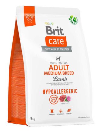 brit care medium hypoallergenic breed lamb для собак с ягненком 12 кг