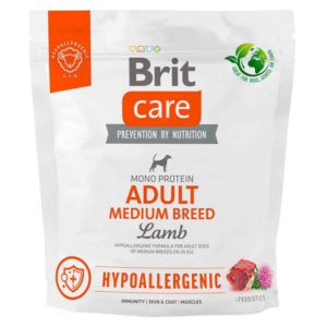 brit care medium hypoallergenic breed lamb для собак с ягненком 3 кг