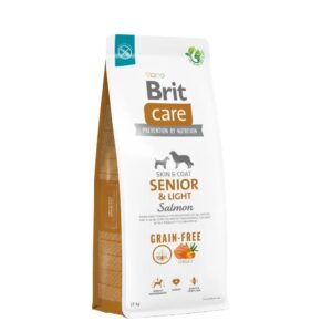 brit care grain free senior & light salmon для собак с лососем 3 кг